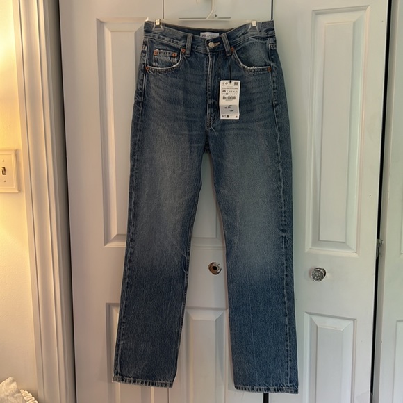 TRF High Waist Straight Jeans - Picture 2 of 4